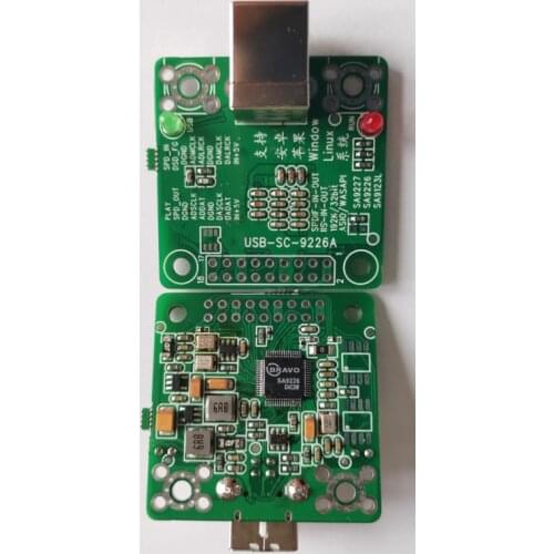 USB Sound Card Playback and Recording SA9123L SA9226 IIS I2S Two-way Input and Output 192K/32bit
