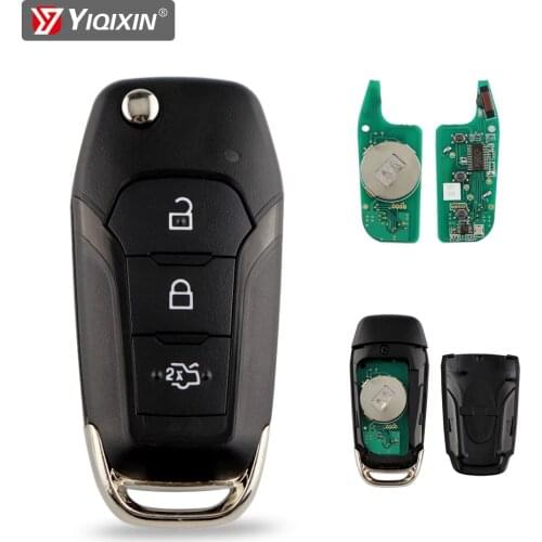 YIQIXIN Flip Remote Key Fob 3 Buttons For Ford Fusion S-MAX Galaxy Fiesta S-Max Mondeo Explorer Ranger KA 433Mhz With 49 chip