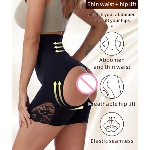 Women Hip Enhance Panties Hollow Out Hole Sexy Ass Hip Shaper Buttocks Push Up High Waist Slimming Tummy Control Shapewear