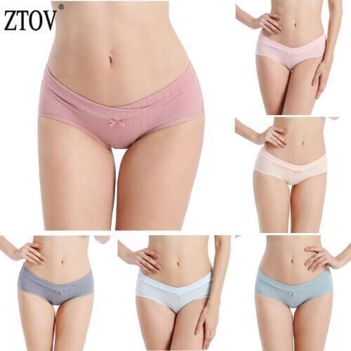 ZTOV 1 Pcs Maternity Underwear Panties Pregnancy Panties Thread Briefs for Pregnant Women UnderPants Maternity Intimates 3XL
