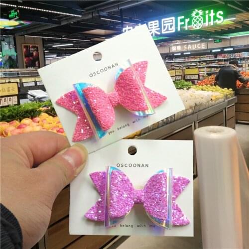 1PCS Lovely Multicolor Bow Select Elastic Bands For Baby Barrette Girls Novelty Hairpin Clips Scrunchy Kids Hair Accessories