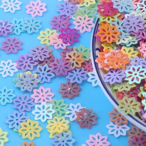 10g/lot Hollow Out Flower Loose Sequins Craft Glitter Confetti Paillettes Sequin DIY Sewing Scrapbooking Lentejuelas 9mm
