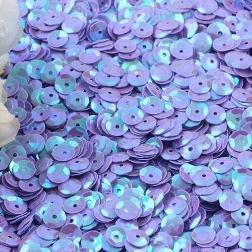 400Pcs/bag high quality 6mm Round Sequins Paillettes Loose AB Wedding Sewing Craft DIY Hat clothing decoration