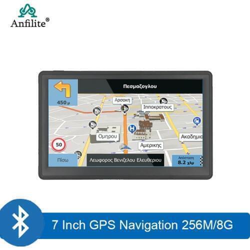 7 inch HD touch screen Wince 6.0 system GPS 256M 8GB truck GPS Navigation with Free Map Spain Navitel Europe/russia