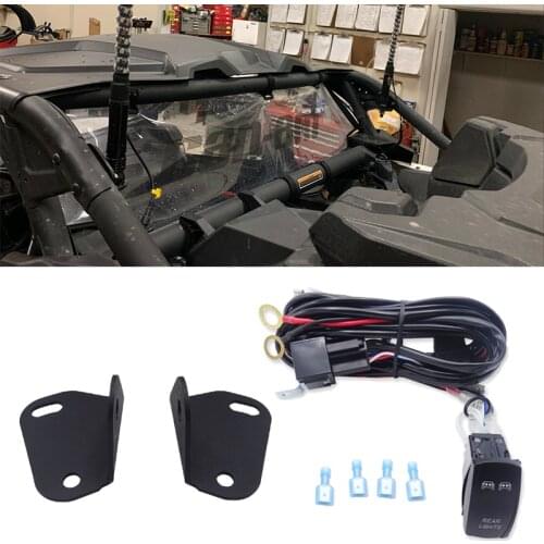 UTV Accessories For 2017-UP Can-am Maverick X3 Reverse Backup Light Upper B-Pillar Mount & Rocker Wire Kit With Switch
