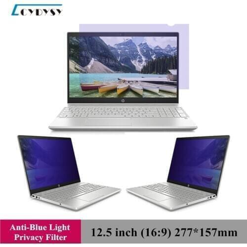 12.5 inch New Arrival Blue Light Cut Privacy Screen Filter Anti-Glare Anti-microbial Protective film for 16:9 Laptop 277mm*157mm