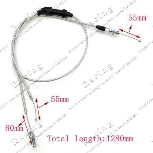 Free shipping 128cm long double Automatic motorcycle carburetor Throttle Grip Cable line fit on racing motocross Dirt Bike