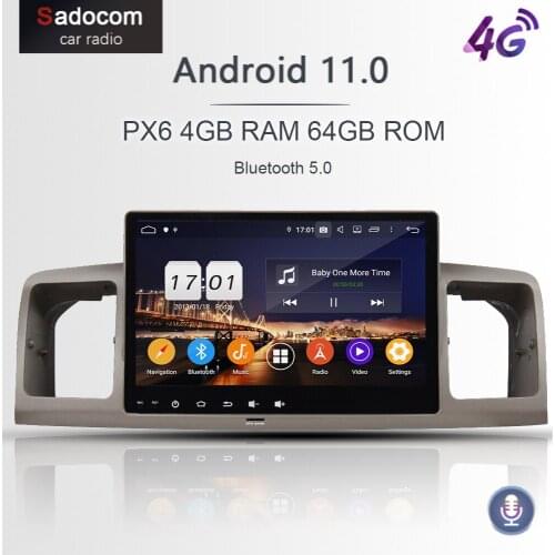 9" DSP PX6 Android 10.0 8 Core 4GB 64GB Car RADIO DVD Player Wifi car radio 5.0 RDS GPS For Toyota Universal 2010 2011 2012-2014