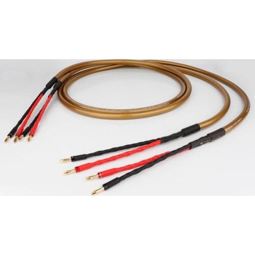 2.5M Pair Hi End Hexlink Gold Five Hi Fi Speaker cable