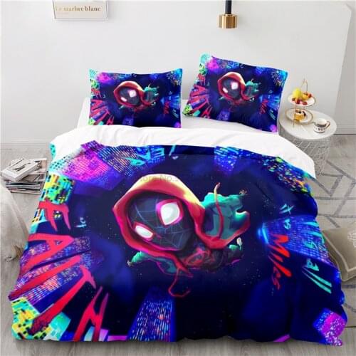 New Spider Man Duvet Cover Sets with Pillowcase Cartoon 3d Marvel Bedding Sets Home Textile Au Eu Us Twin Full Queen King Size