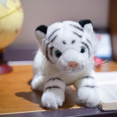 Creative simulation Tiger Plush toy doll cute doll doll white tiger pillow childrens birthday gift girl
