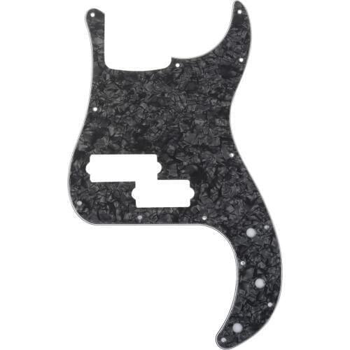 Musiclily Pro 5-String 13-Hole Contemporary P Bass Pickguard for Fender Mexican Precision Bass, 4Ply Black Pearl