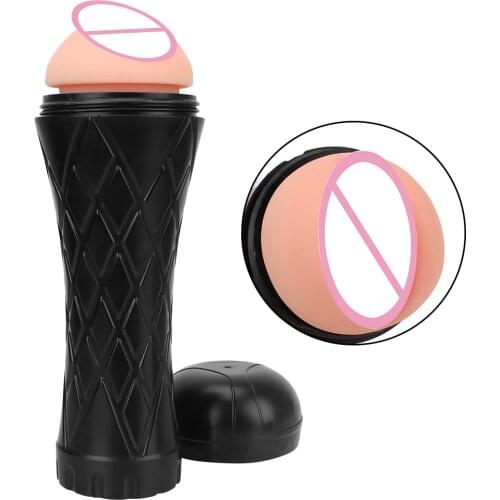 Penis Pump Erotic Vagina Real Pussy Sexy Trophy Male Masturbation Cup Glans Sucking Sex Toys For Men