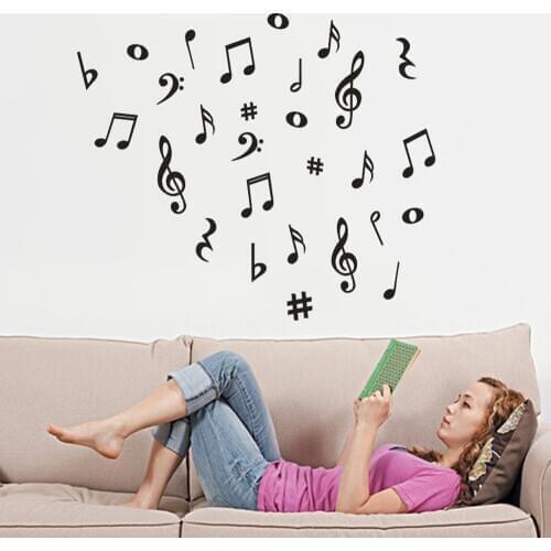 Wall Stickers Musical Note Removable Art Vinyl Mural Home Room Decor High Quality Wall Stickers Kids Room Decorations