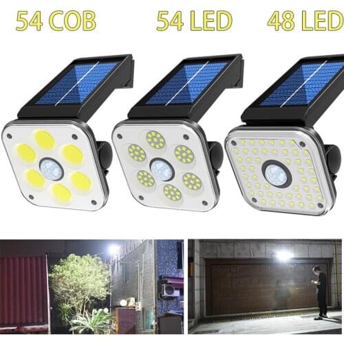 54 LED Solar Powered Wall Light Outdoor Waterproof PIR Motion Sensor Lighting Park Courtyard Fence Street Garden Decoration Lamp
