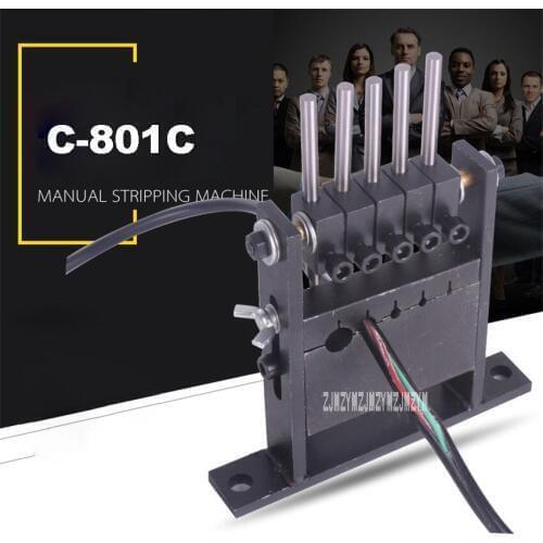 New C-801C Manual Wire Stripping Machine Small Stripping Tool Waste Wire Old Cable Strapping Machine 1-30mm Diameter Hot Selling