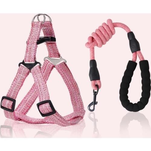 New Pet Supplies Dog Harness Walking Leash Pet Dog Chest Back Leash Set Adjustable Dog Vest No Pull Dog Harness