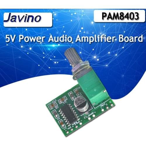 PAM8403 5V Power Audio Amplifier Board 2 Channel 3W W Volume Control / USB Power