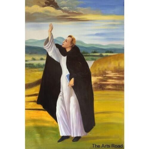Portrait Canvas Painting St. Dominic by Sandro Botticelli Oil Painting Hand Painted for Home Decoration Unframed