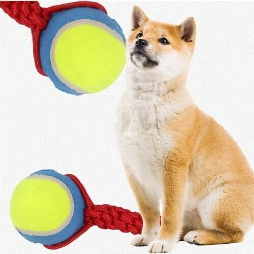 Pet Supplies Dog Cotton Rope Toy Pet Gnaw A Molar Tooth Toy 11cm Tennis Dog Training Supplies Dog Toy Wholesale 5 Colors