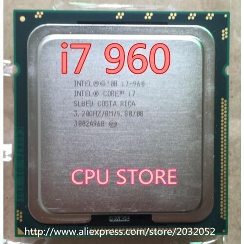 Original Intel Core I7 960 Processor 3.2GHz Quad Core LGA 1366 130W 8M Cache Desktop i7-960 CPU (working 100% Free Shipping)