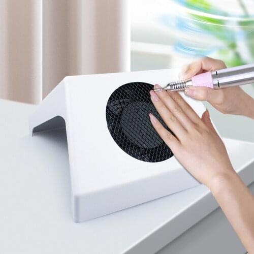 80W Vacuum Nail Dust Collector For Manicure Nails Collector With Fitter Nail Dust Fan Vacuum Cleaner For Nails Salon Equipment