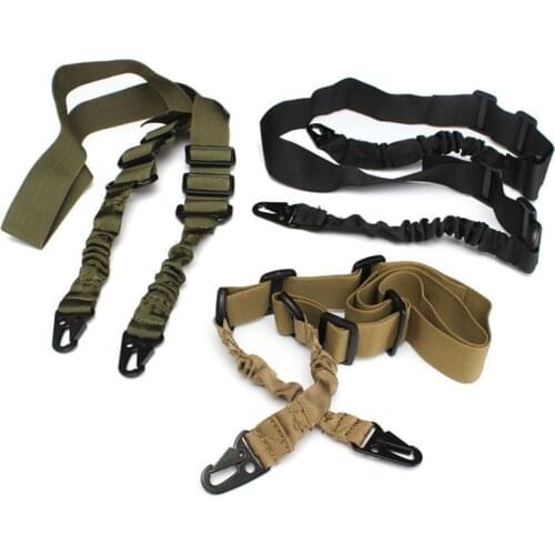 Military Tactical 2 Point Gun Sling Shoulder Strap Rifle Sling Airsoft Bungee Belt Mount Gun Rope Shooting Hunting Accessories