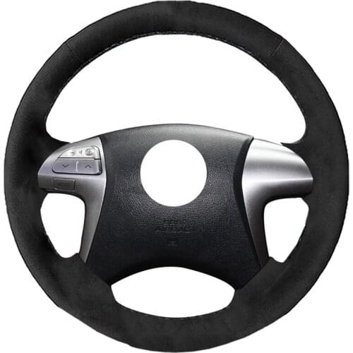 Alcantara Leather Suede DIY Car Steering Wheel Cover Case for Toyota Fortuner Hilux 2012-2015 Covers Car Accessories