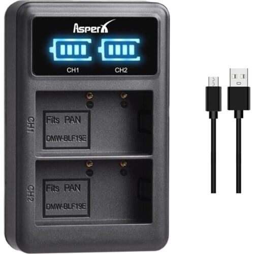 DMW BLF19E BLF19 BLF19PP DMW-BLF19 Battery Charger for Panasonic Lumix G9 GH4 GH5 DC-GH5, DMC-GH4, DMC-GH3, DC-G9