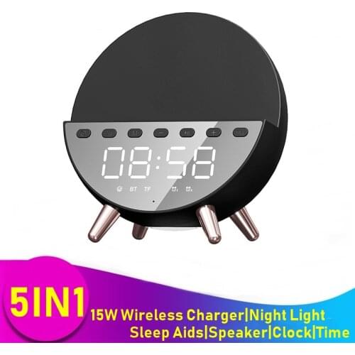 Tongdaytech 100W Multi 5 Port USB Charger LCD Quick Charge Fast Qi Wireless Charger For Iphone X XS 11 Pro MAX Charging Cargador