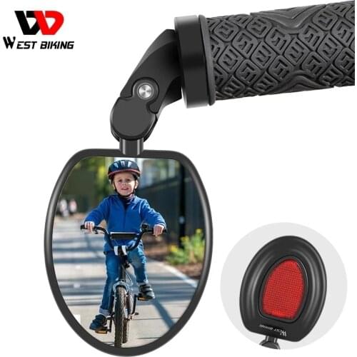 WEST BIKING Bicycle Rearview 360 Rotate Safety Cycing Rear View Mirror Bike Accessories For 18-25MM MTB Bike Handlebar Mirrors