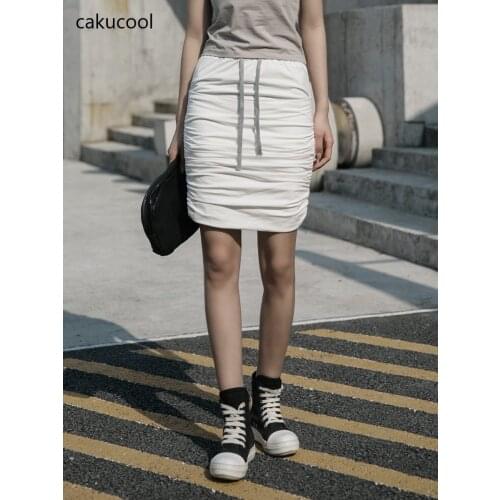 Cakucool 2020 Womens pleated skirt Harajuku pure white skirt mini sexy fashion Japanese school uniform ladies skirt