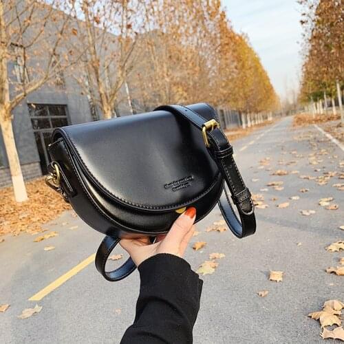 Women Shoulder Bags Handbags Female PU Leather Crossbody Bags Messenger Bag Retro Daily Totes Lady Elegant Saddle bag Purses