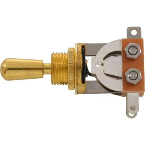 Gold Electric Guitar 3 Way Toggle Switch Pickup Selector Switch with Brass Tip Knob