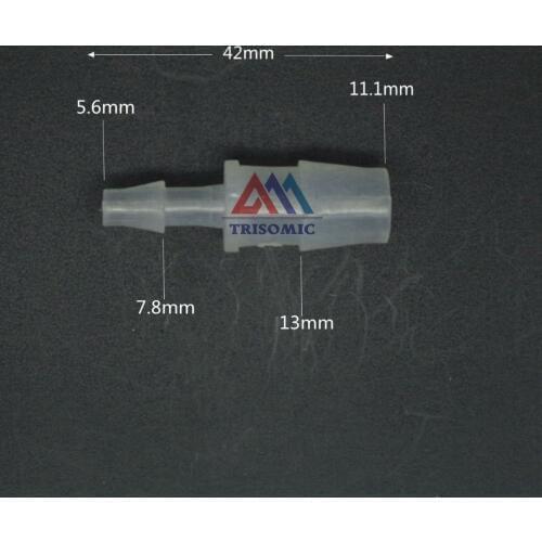 11.1mm*5.6mm Straight Reducing Connector Plastic Fitting Barbed Reducing Connector