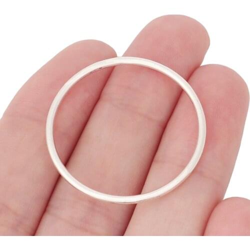 30 x Tibetan Silver Open Hollow Circle Round Charms Pendants for DIY Earrings Necklace Connector Jewelry Making Accessories 34mm