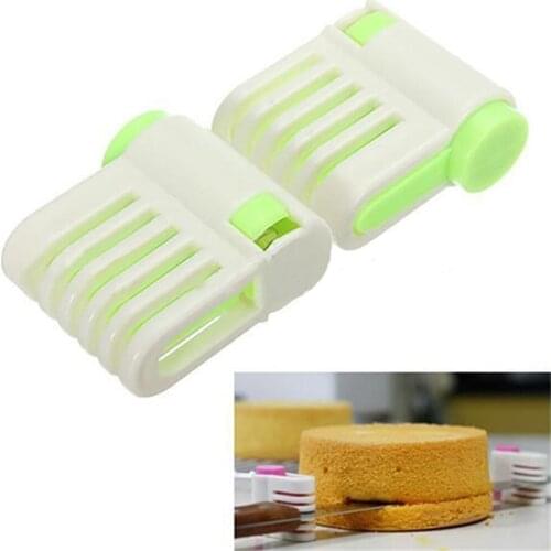 5 Layers Kitchen DIY Cake Bread Cutter Leveler Slicer Cutting Fixator Pastry Tools With Embedded Stainless Steel Spring