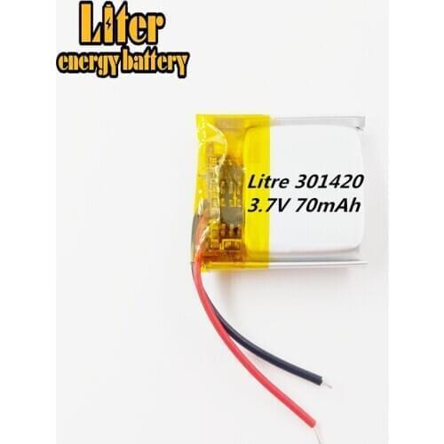 031420 301420 70MAH MP3 Bluetooth headset small toys battery 3.7V lithium battery 37V battery