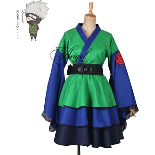 Anime Costumes Kakashi Cosplay Lolita Kimono Skirt Halloween Party Suit