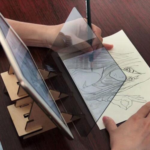 Kids LED Projection Optical Drawing Board Kid Panel Tracing Boards Sketch Specular Reflection Dimming Bracket Holder Copy Tool