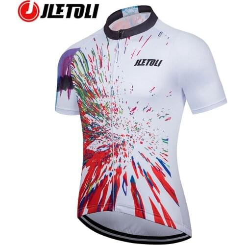 JLETOLI Womens Short Sleeve Cycling Jersey Lady Quick Dry Breathable Sport Riding Clothing Bicycle Clothes Team Bike Jersey