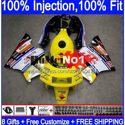 Injection For HONDA NSR250R MC21 PGM3 1990 1991 1992 1993 132MC.3 NSR250 NSR 250 R RR yellow white NSR 250R 90 91 92 93 Fairing
