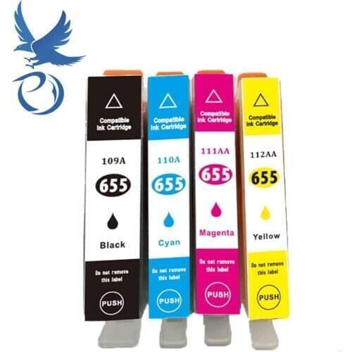 1 Set for HP 655 Ink Cartridges for HP655 Cartridge 655XL Deskjet 6520 6525 6625 3525 4615 4625 5525 Printers Inkjet Printer