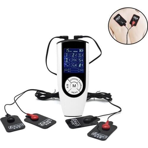 Electric Shock Kit Electro Shock Penis Ring Sticker With High Performance Host Massager Pads Adult Game Medical Themed Sex Toys