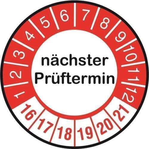 Inspection Sticker next Testing 2016-2021 3CM 6PCS