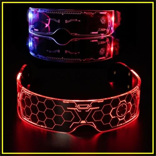 Colorful Luminous Glasses For Music Festival Bar KTV Valentines Day Party Decoration LED Honeycomb Glasses Festival Performance