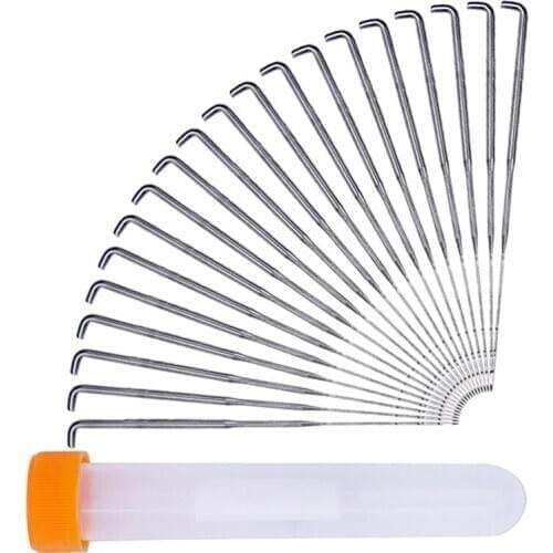 LMDZ 20Pcs Stainless Steel Beading Needles Craft Handmade Supplies DIY with Needle Bottle Jewelry making Tool