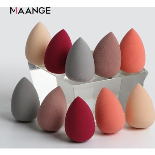 Maange10 Pcs Mini Foam Large Powder Puff Beauty Blender Foundation Concealer Cream Soft Wet and Dry Dual-Use