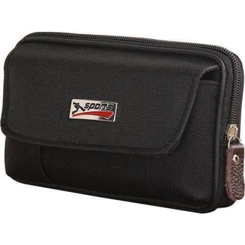 Men Fanny Pack For Mobile Phone Male Grey Black Coffee Canvas Zipper Coin Purse Burse Bags Casual Waist Pack Man Bag Purses