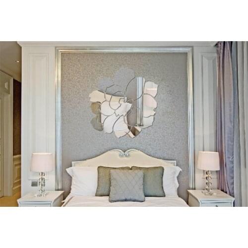 JM149 original crystal background wall acrylic lotus lotus TV wall bedroom porch mirror sticker